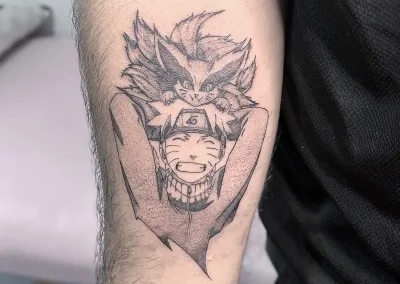 Tatuaje de Naruto, personaje de anime